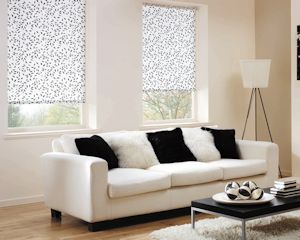 roller blinds in lounge